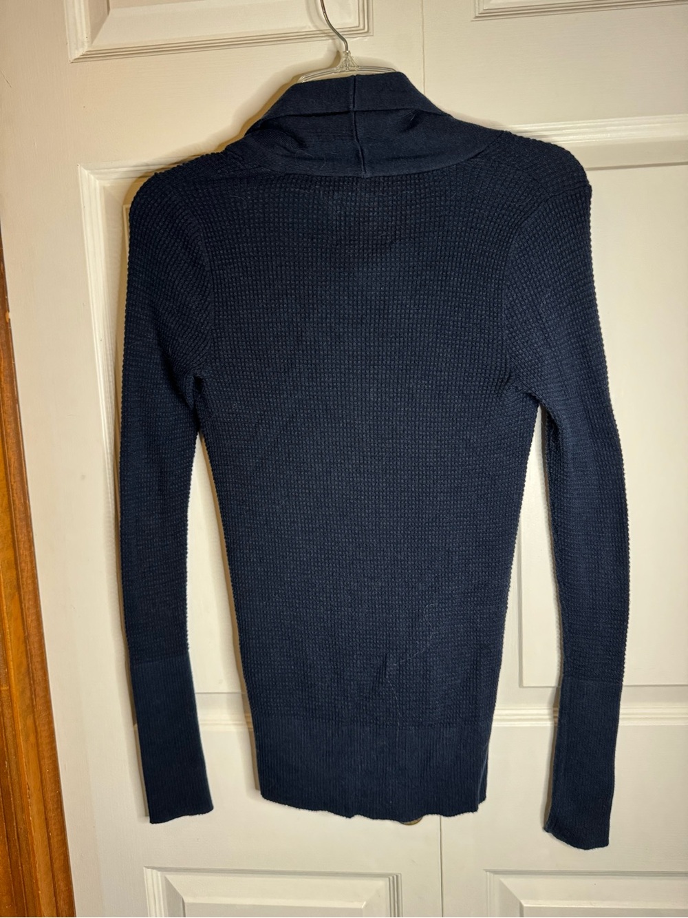 American Eagle Outfitters Navy Shawl-Collar Button Cardigan - Picture 10 of 12